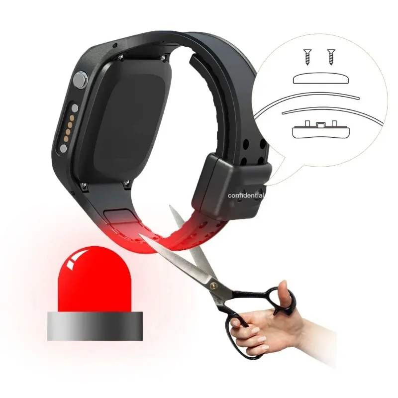 Anti-tamper Water Proof Personal Global 4G Tracking System and App Customize GPS Watch Bracelet Tracker for Prisoner