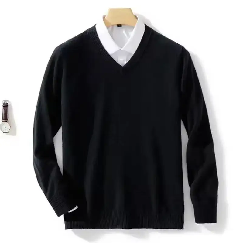 black v-neck