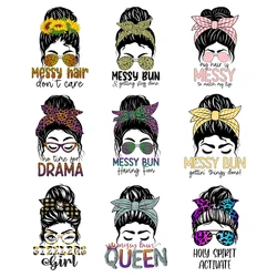 Fashionable Women Patches On Clothing Cool Girl Queen Ironing On Sticker Heat Transfer Patch DIY