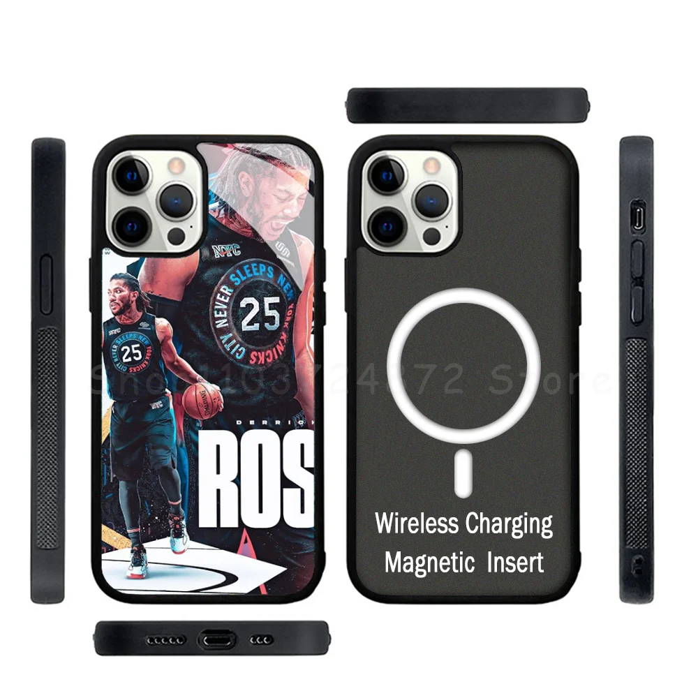 

Derrick Rose Phone Case Strong Magnetic For IPhone 15 14 13 Pro Max Mini Alex Mirror For Magsafe Wireless Charging Cover