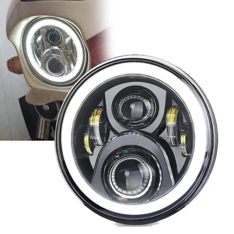 

Newest 7 inch LED Full Halo Headlights 7" Motorcycle Projector Headlamp For Honda CB 400 500 1300 Hornet 250 VTR 2onda CB Series