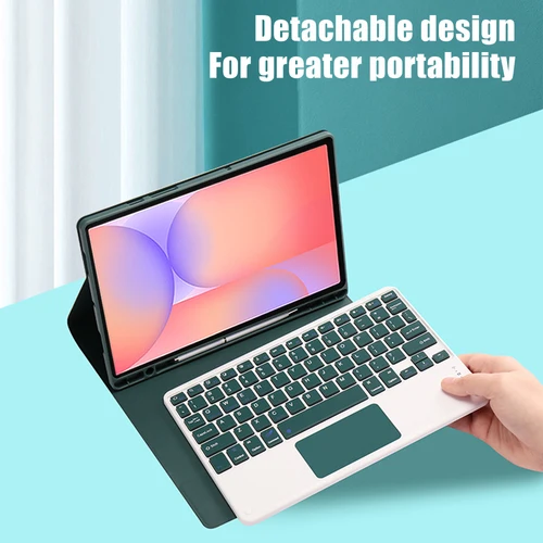 Imagen 2 del producto Funda para Samsung Galaxy Tab S10Lite S10FE S9FE de 10,9 pulgadas, teclado desmontable para Galaxy Tab S7 S8 S9 de 11 pulgadas con portalápices