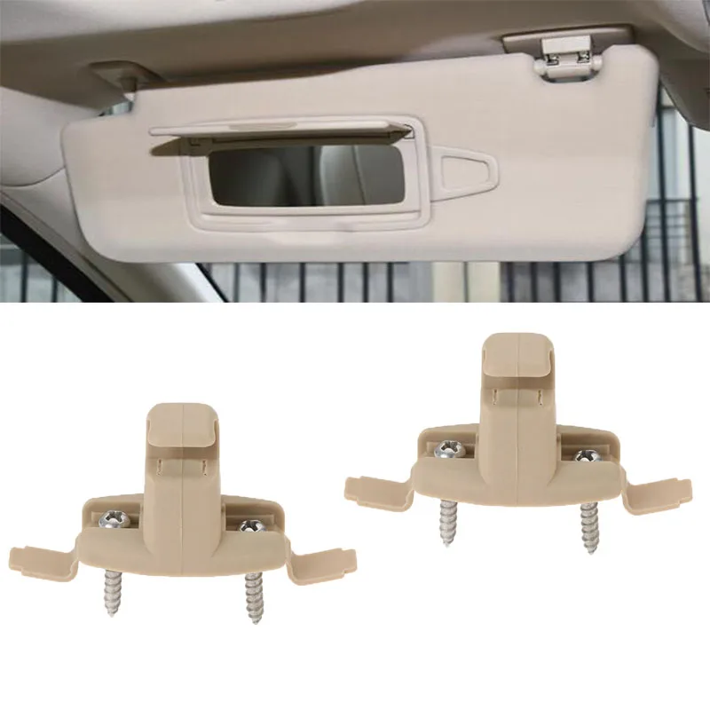 2X Sun Visor Clips Holder Bracket Mount For Bmw 3 5 7 Series E46 E38 E39 X5 E53 51168174715 51168243575