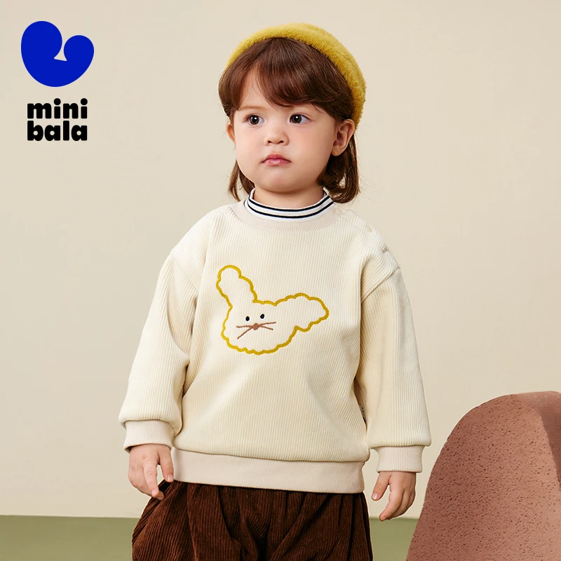 سويت شيرت ميني بالا للأطفال 2025 شتوي مبطن بالصوف مكون من طبقتين برقبة سلحفاة #4