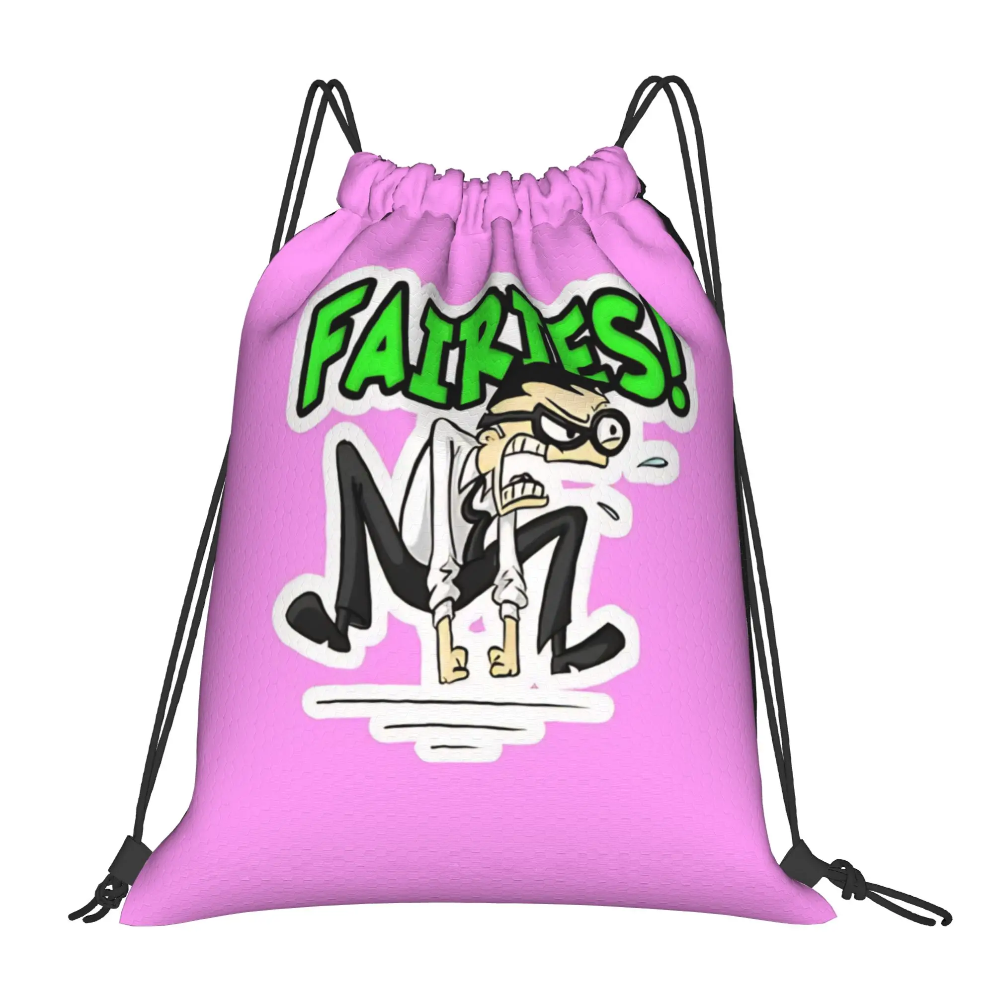 Fairly Odd Treasures colorful whimsical  Portable Sports Riding Gym Drawstring Storage Sporty Backpacks