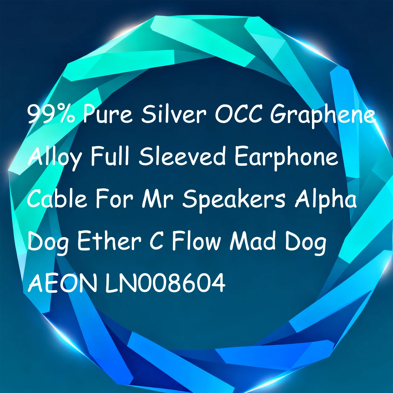 สายหูฟังแบบหุ้มเต็มเส้น ผลิตจากโลหะผสมกราฟีน OCC เงินบริสุทธิ์ 99% สำหรับลำโพง Mr Speakers Alpha Dog Ether C Flow Mad Dog AEON LN008604