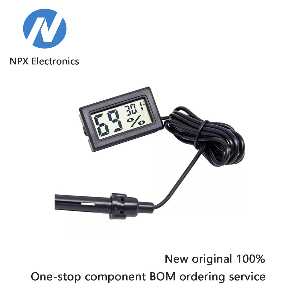 

Electronic digital temperature and humidity meter with probe sensor embedded in the housing 10PCS