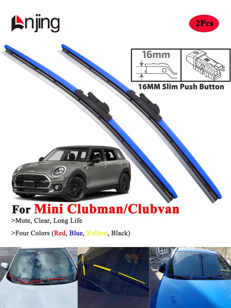 LNJING Spazzole tergicristallo blu per Mini Clubman Clubvan R55 F54 2007-2024