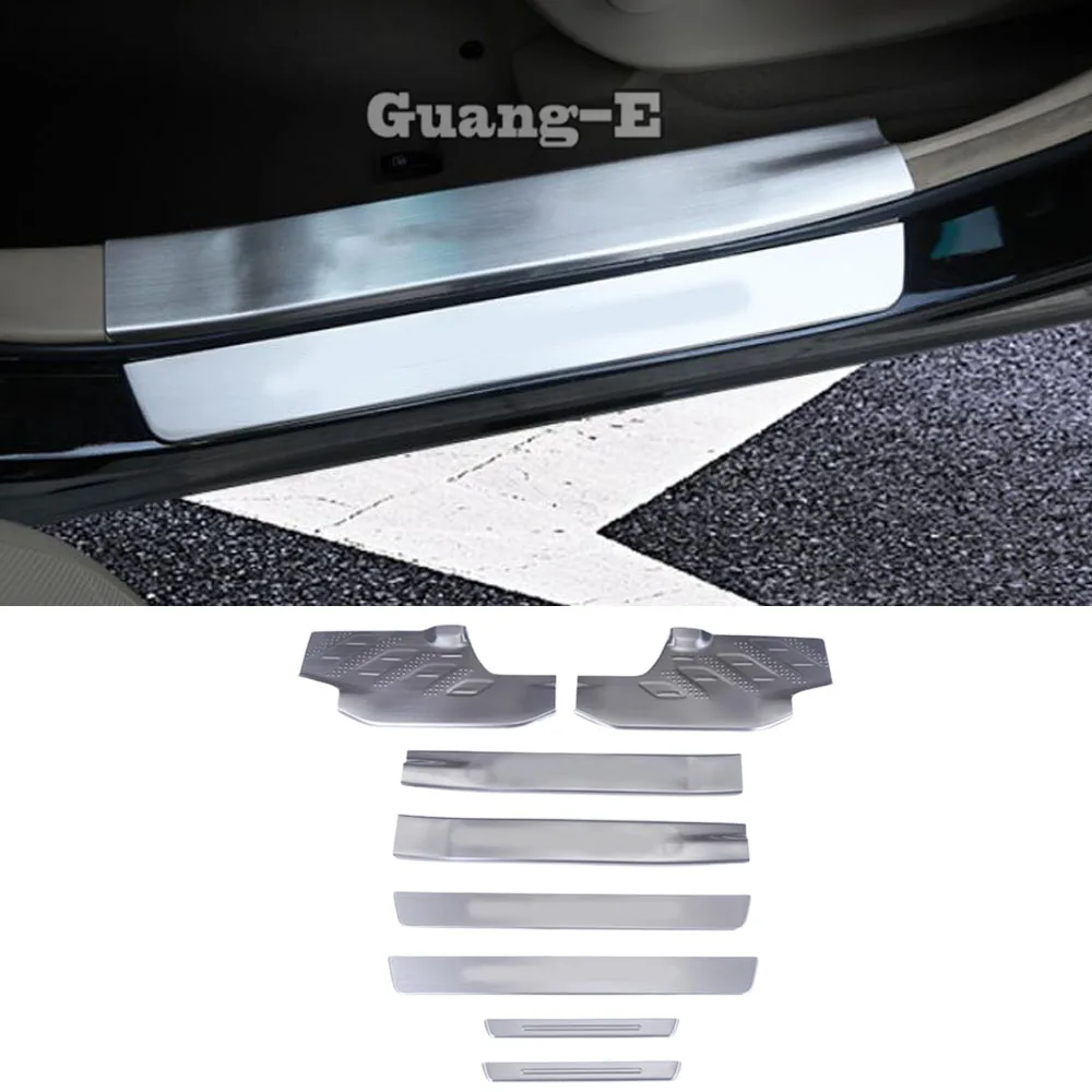 For Toyota Highlander 2008 2009 2010 2012 2013 2014 Pedal Door Sill Scuff Plate Exterior Inner Built Threshold Frame Accessories
