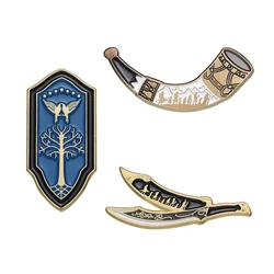 Western Fantasy Novel Enamel Pins Custom Movie Brooches Lapel Badges Jewelry Gift for Fans Friends