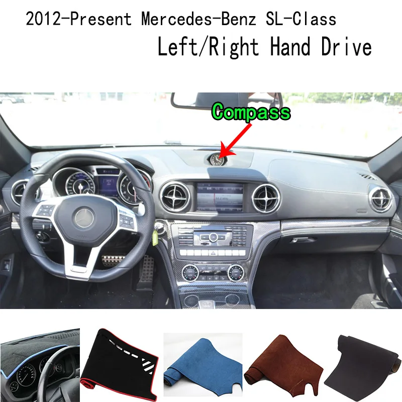 For 2012-2021 Mercedes Benz SL 350 400 550 R231 Accessories Dashboard Cover Instrument Panel Dash Mat Dashmat Protective Pad
