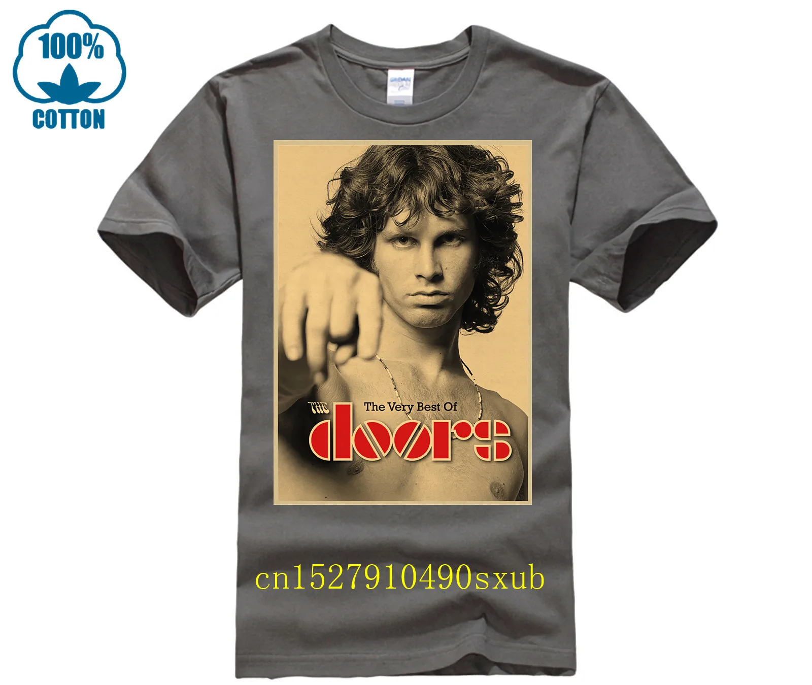 The Doors The Very Best Of Jim Morrison Vintage Retro Rock Band Music Guitar T-Shirt