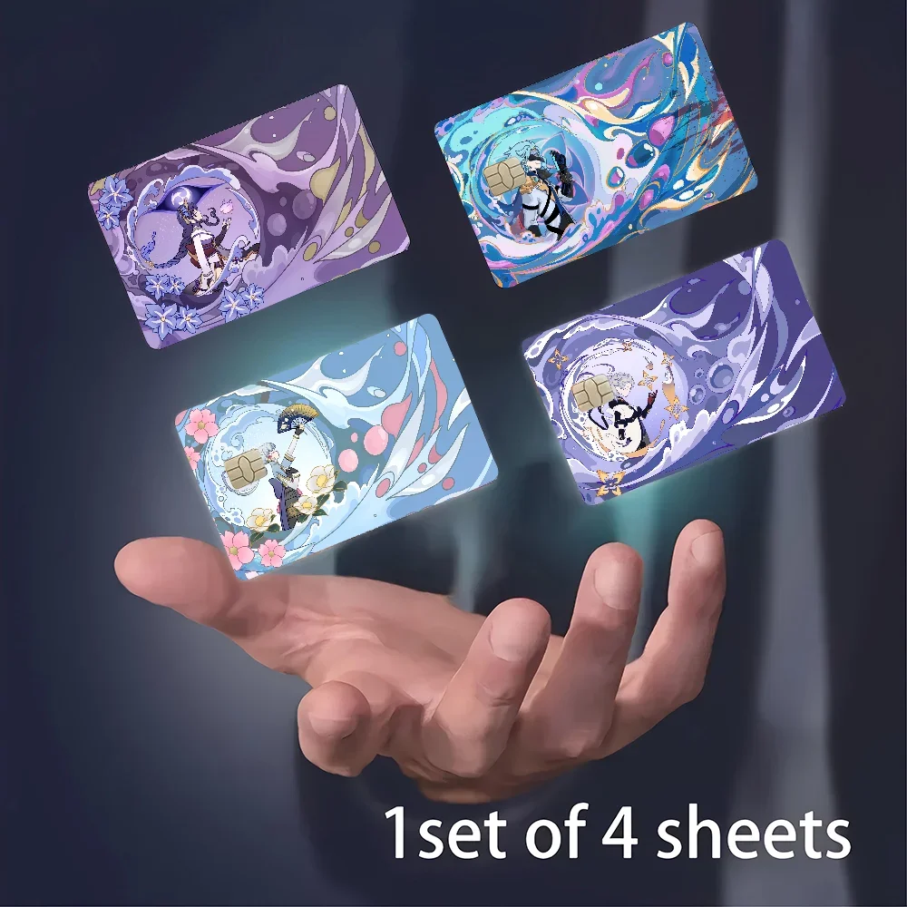 

Genshin ImpactVarious Anime Bank Credit Cards Bus Pass Stickers Cool Decoration Waterproof Stickers Collection Toys Gifts