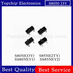 100pcs S8050 S8550 SS8050 SS8550 SOT23 J3Y 2TY Y1 Y2 SMD Transistor SOT-23