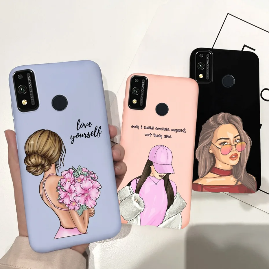 ل الشرف 9X لايت حافظة JSN-L21 لطيف الكرتون جراب هاتف سيليكون لينة الغطاء الخلفي ل الشرف 9X العالمي STK-LX1 فوندا Honor 9X لايت