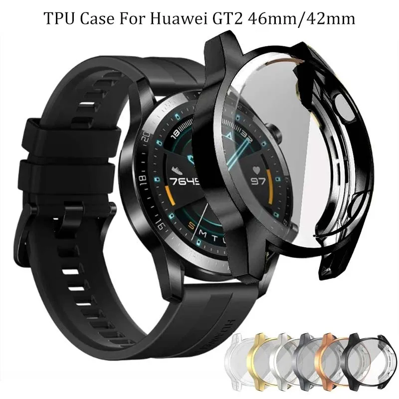 

TPU Screen Protector case For Huawei Watch GT 2 42mm 46mm Smart Watch TPU Bumper Accessories For GT 2 42mm 46mm Protector Frame