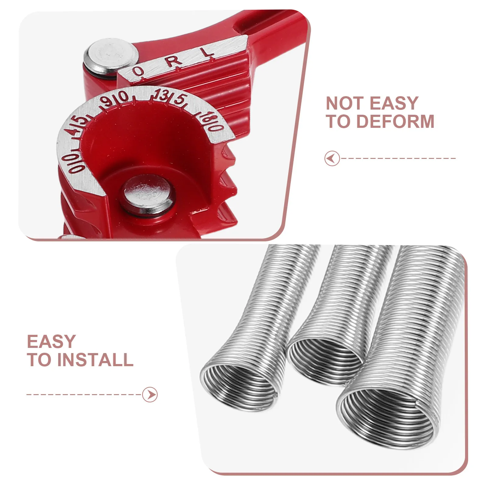 1Set Manual Tube Bender 3-Slot Pipes Bender Conditioning Copper Aluminum Tubing Spring Rebound Handheld Tool