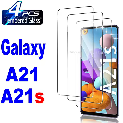 2/4Pcs Tempered Glass For Samsung Galaxy A21 A21s Screen Protector Glass Film