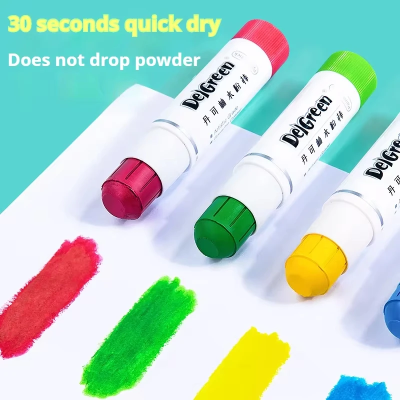 12/18/24 Color Soft Solid Gouache Paint Sticks Drawing Graffiti Art Crayons Washable Non Toxic for Kids Students Artists Painter