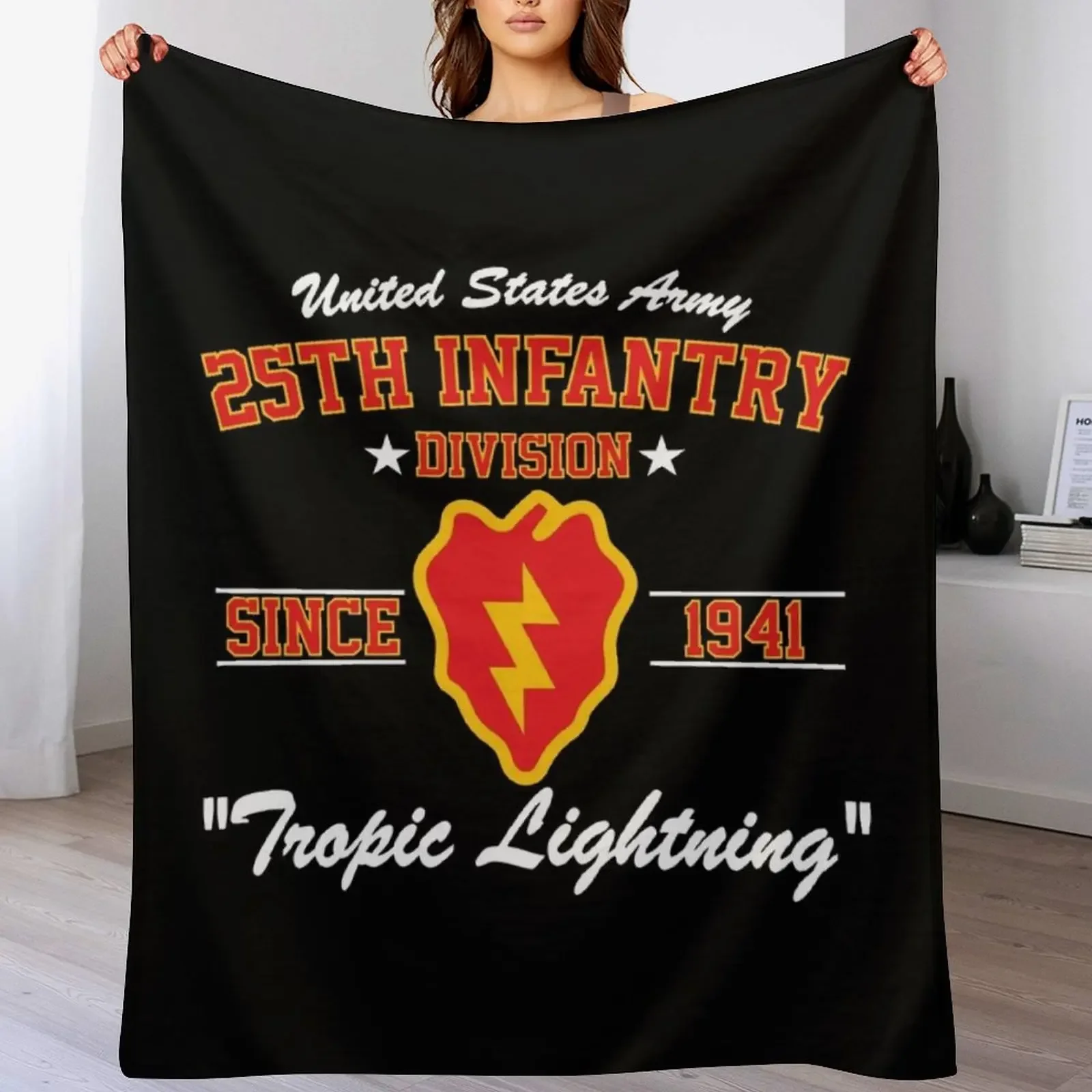 

25th Infantry Division Throw Blanket Fluffy Cozy Throw Blanket for Home Decor