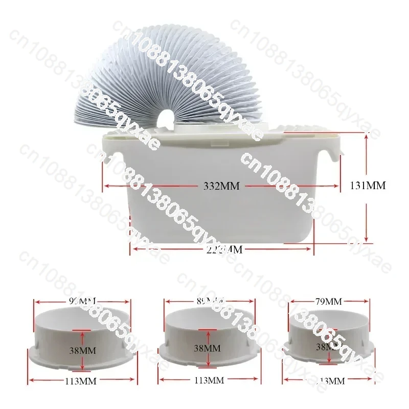 Universal Tumble Dryer Condenser Kits Vent Hose Ventillation Kit Box Part With 1'PVC Flexible Stretch  Exhaust Duct