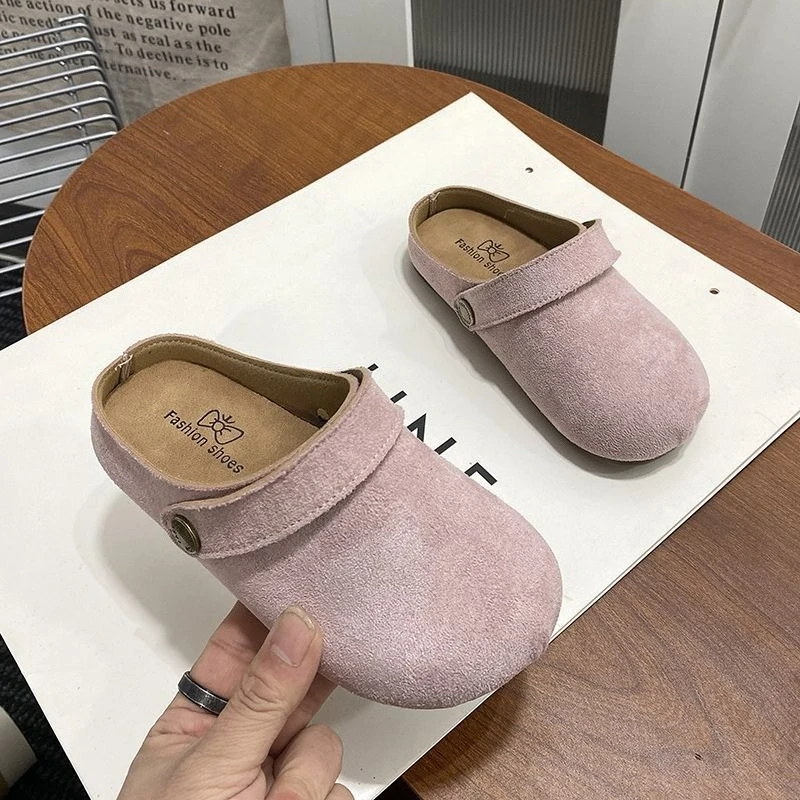 

Kids Closed Toe Mules Vintage Slip On Convertible Outdoor Shoes 2026 Autumn New Style