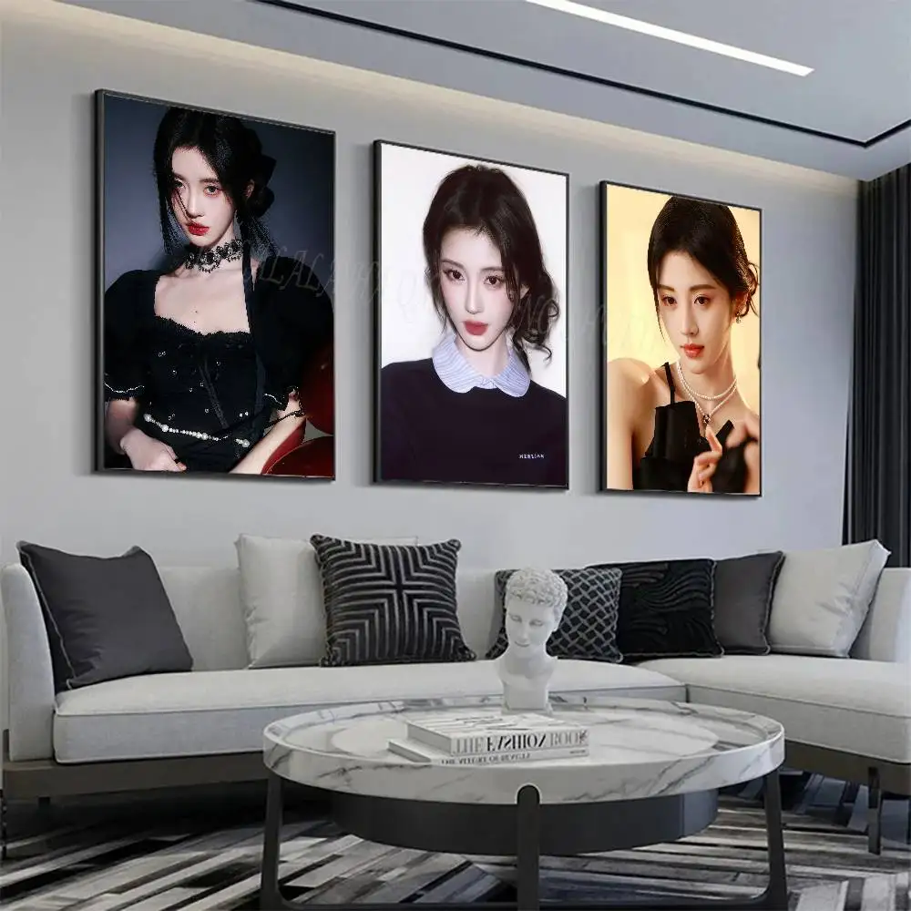 Ju Jingyi Singer Actor Posters Living Room Bar Cafe Quality Canvas Vintage Style Comics Painting Art Home Wall Decor Picture