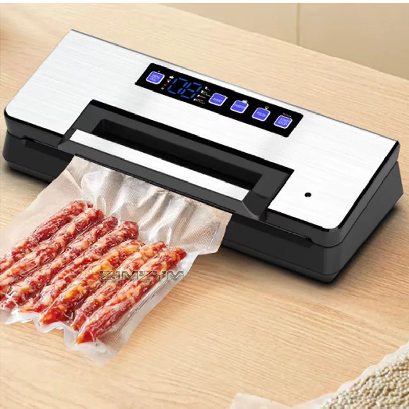 Vacuum Sealer Machine Dry Wet Mode Pulse Vacuum Canister Port Digital Display for Sous Vide Food Storage