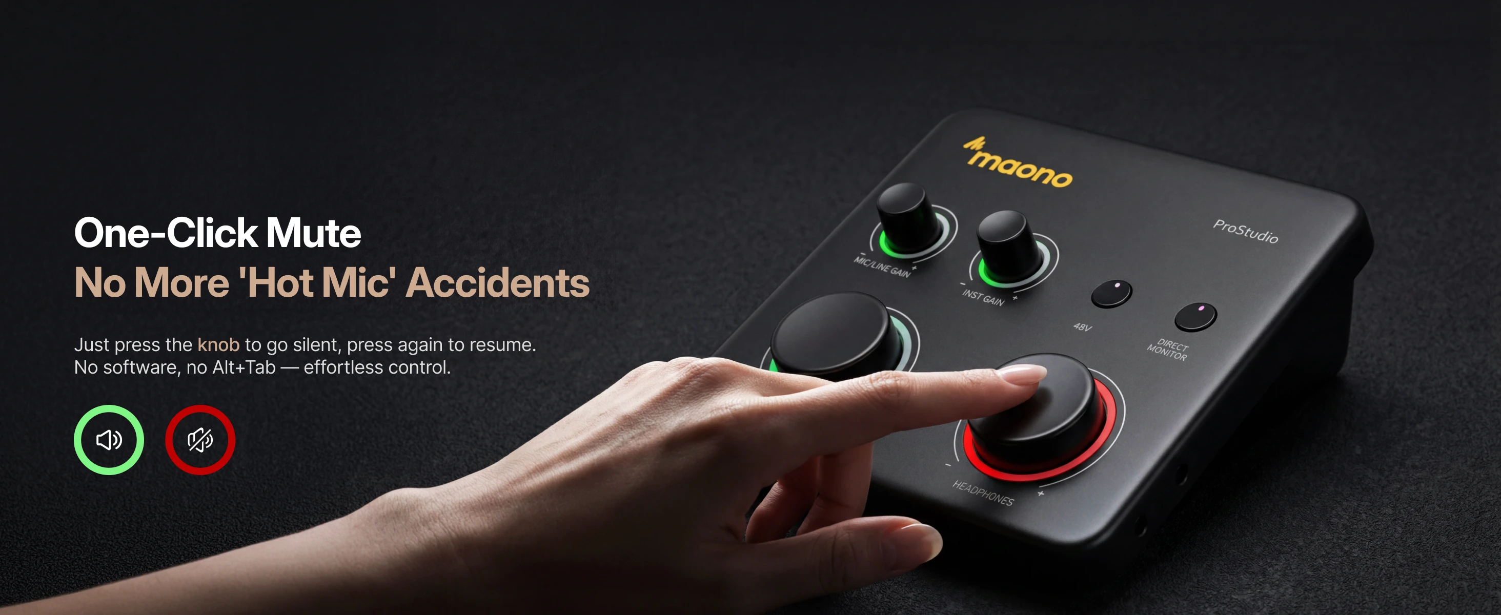 MAONO P1 Hybrid Audio-Interface mit 70dB Verstärkung für PC, Telefon, iPad, Gitarre, Auto-Gain, Loopback, ASIO für Podcast, Streaming, Musikaufnahme – Detail 13