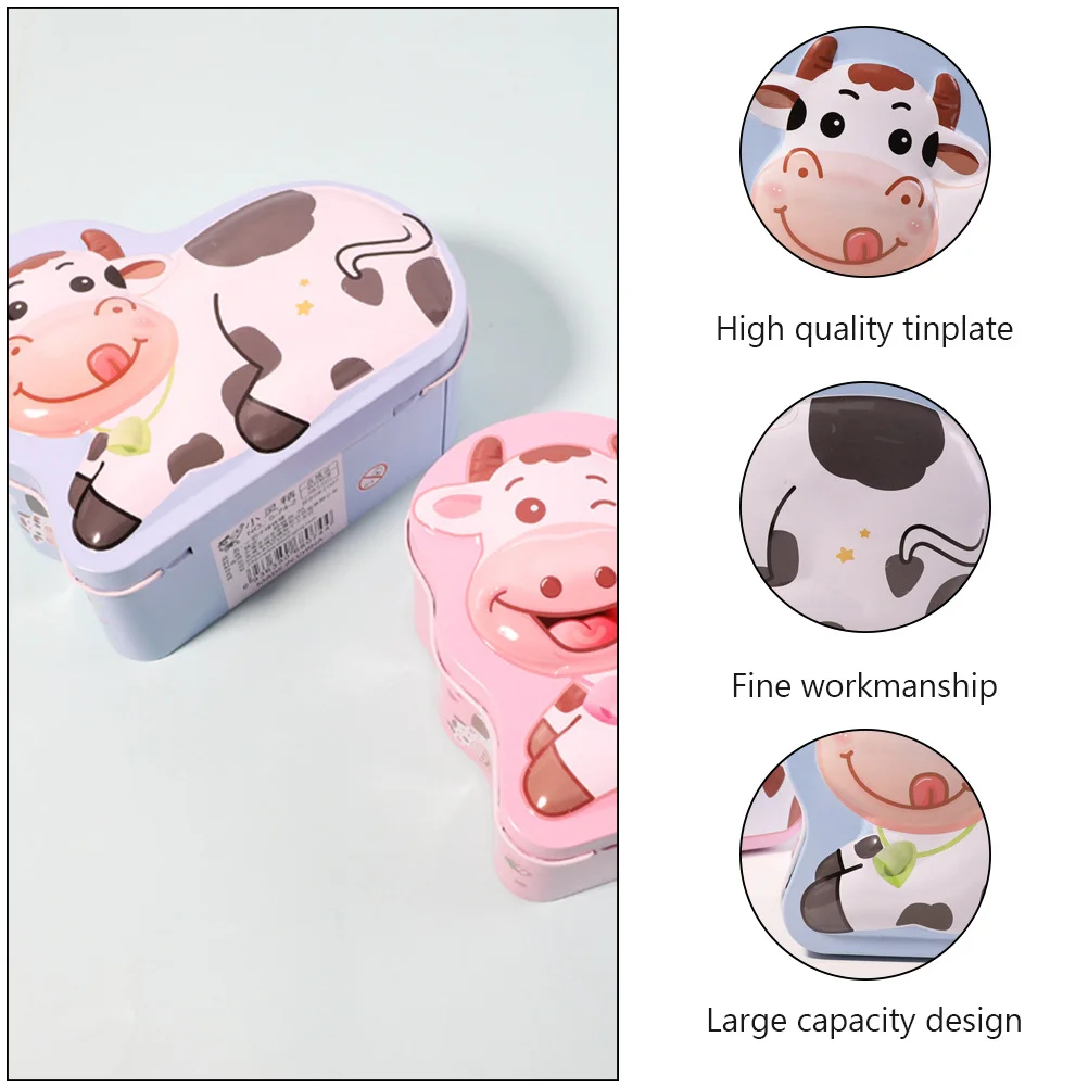 1 pièces tirelire de vache à lait boîte d'économie en fer blanc grande capacité réservoir de stockage d'argent cadeau pour enfants cadeau de Festival boîte d'argent de vache à lait