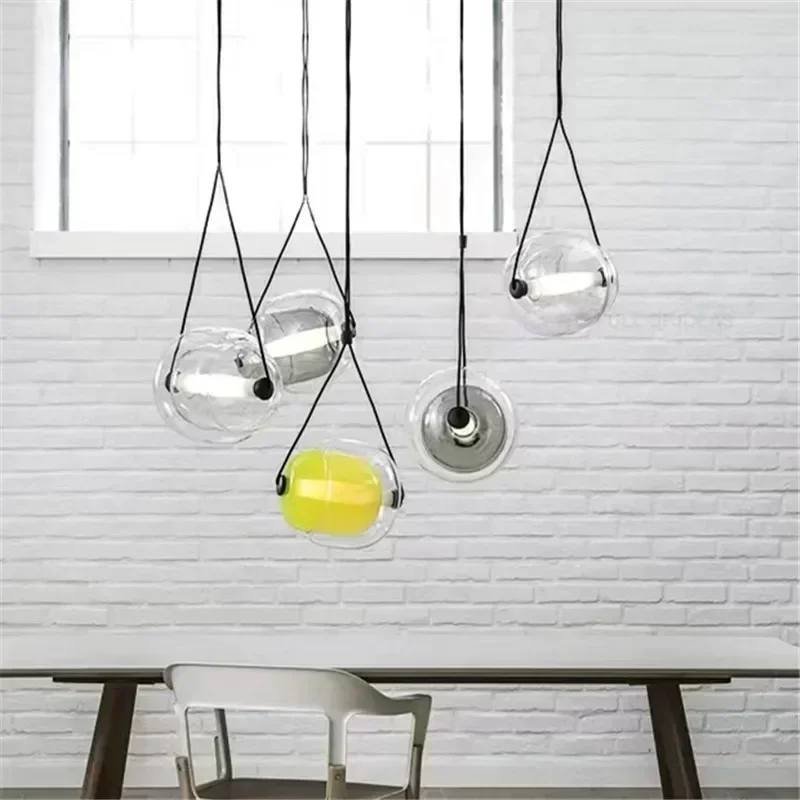 Designer's Private Room Decor Chandelier French Bedroom Headboard High-end Model Room Restaurant Creative Bar Glass Pendant Lamp