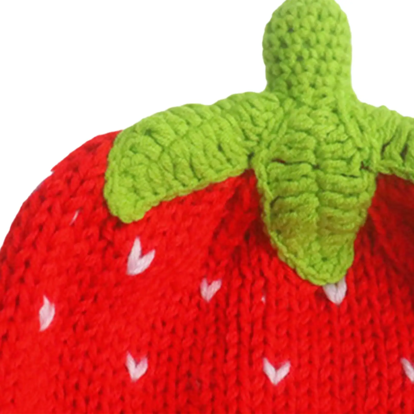 Sweet Strawberry Hat Comfortable Handmade Decorative Adult Creative Red Fruit Versatile Knitted Hat Skull Cap Knitted Beanie Cap