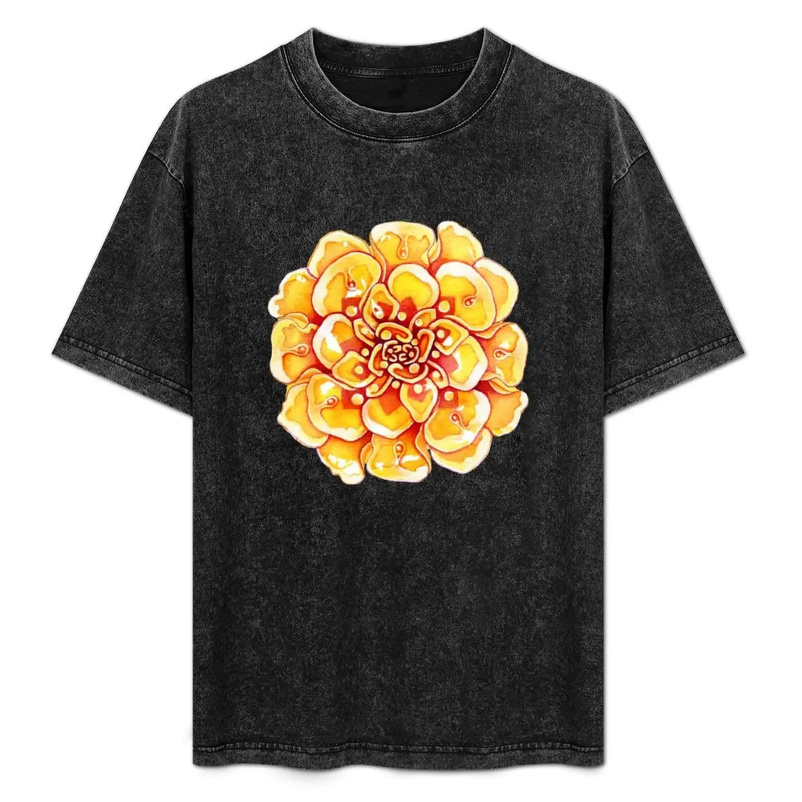 

Marigold Mandala T-Shirt t shirts for man cotton soft t shirt personalised t shirt man designer man shirt graphic T-Shirt