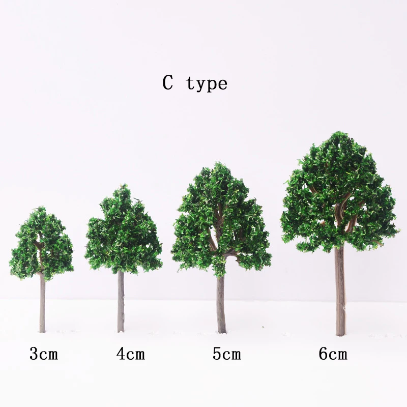 5Pcs/lot Diy Scene Tree Model 3-12CM Plants Materials Building Sand Table Landscape Layout Diorama Kits