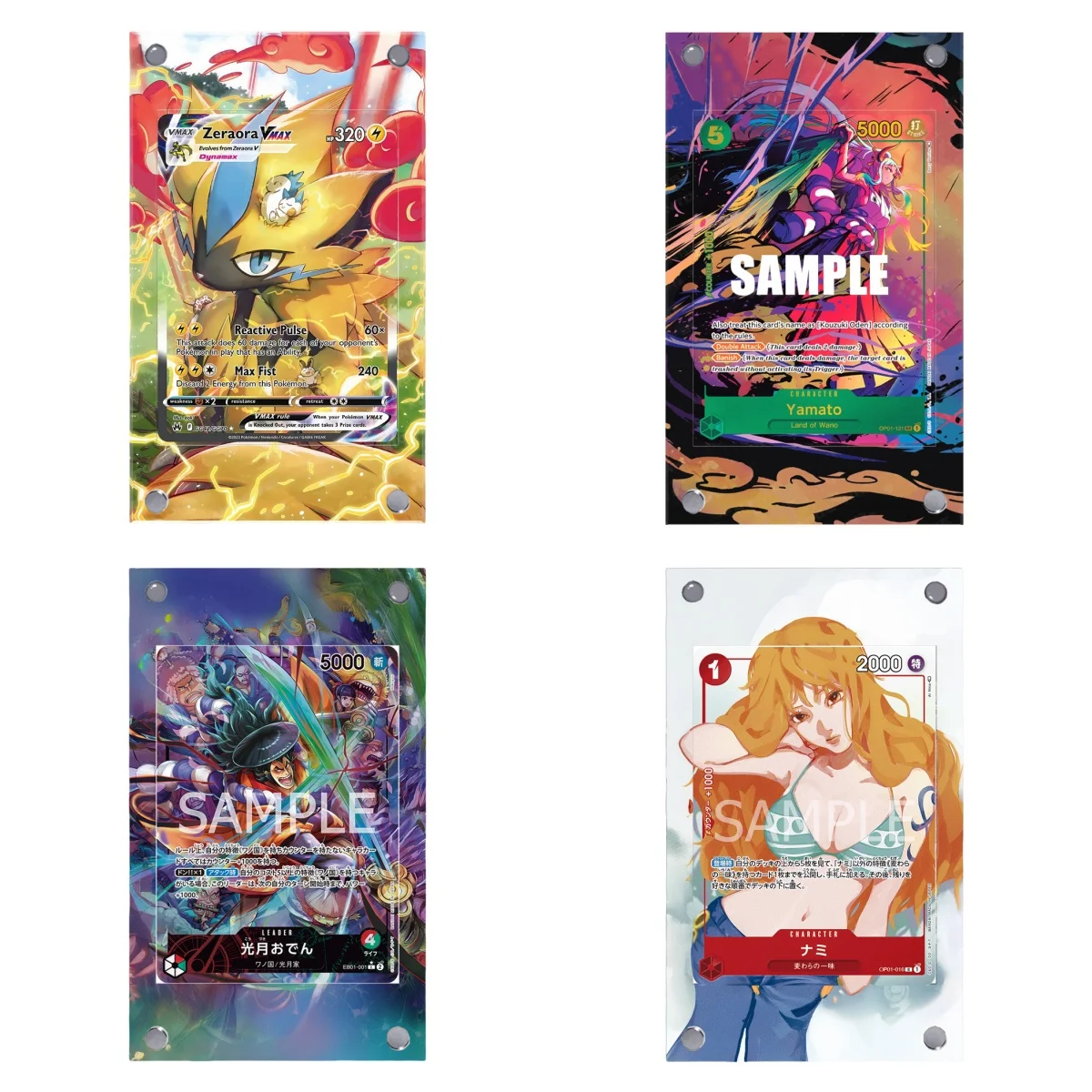 Pokemon Zeraora acrylique peinture étendue brique coincée Anime classiques jeu Collection carte présentoir