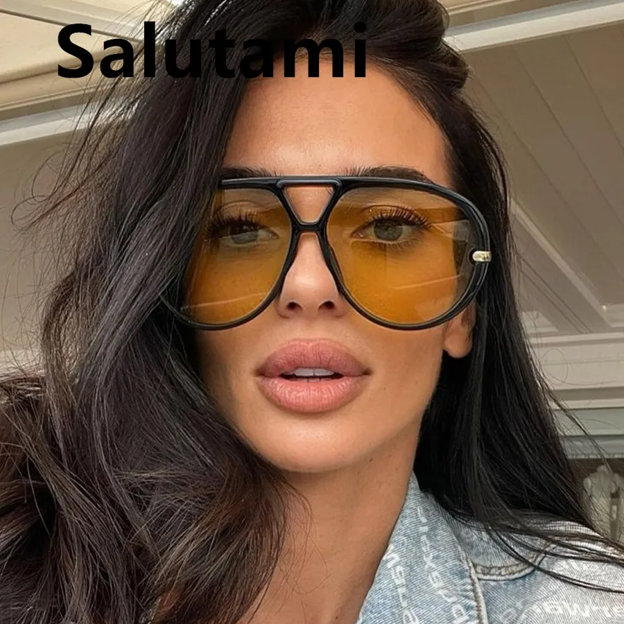 vintage oversized oval ally sunglasses women new fashion brand gradient elegant sun glasses ladies trendy sexy shades uv400