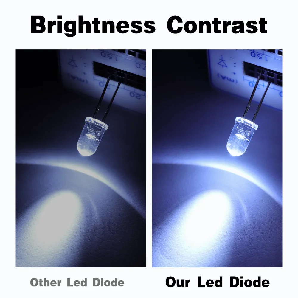 200Pcs Led Diode Super Heldere Mini 3Mm 5Mm Individuele Light Emitting Diodes Assortiment Micro Lamp Rood Groen blauw Geel Wit