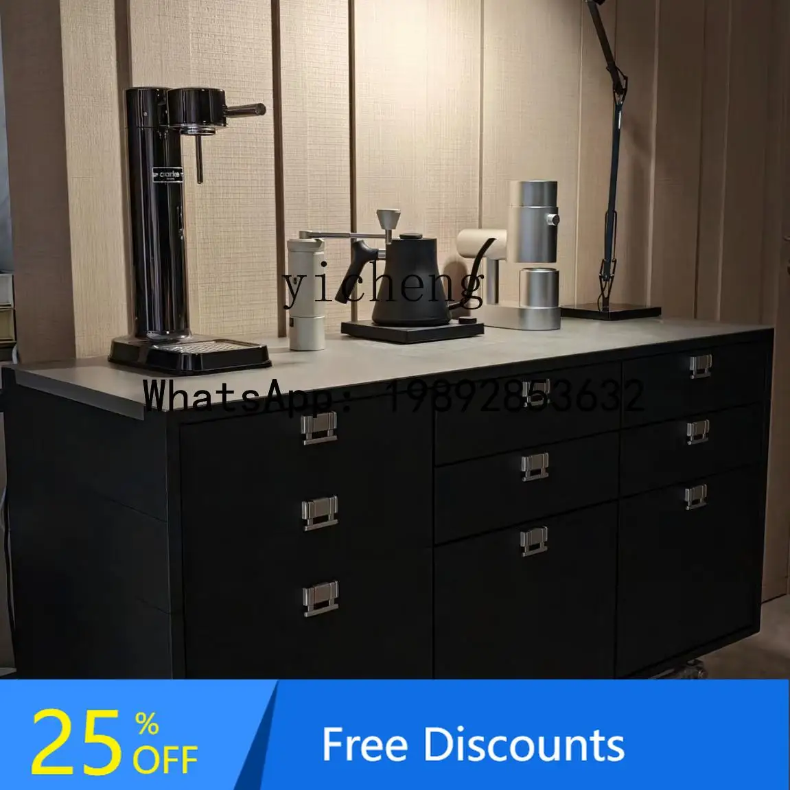 AA removable dining side retro locker coffee bar counter locker drawer floor tea bucket cabinet