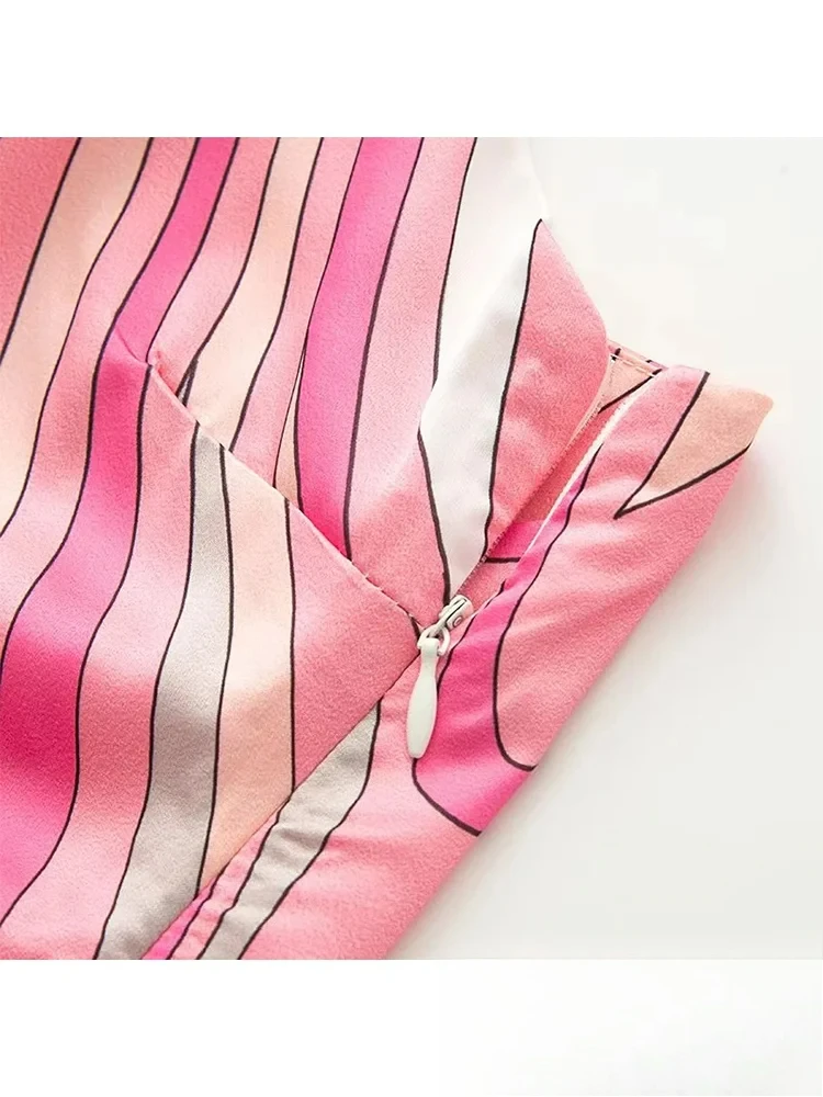 KONDALA Beach Chic Long Women Cami Dress Geometric Sleeveless Holiday Dress Fashion 2025 Autumn Elegant Evening Club Dress