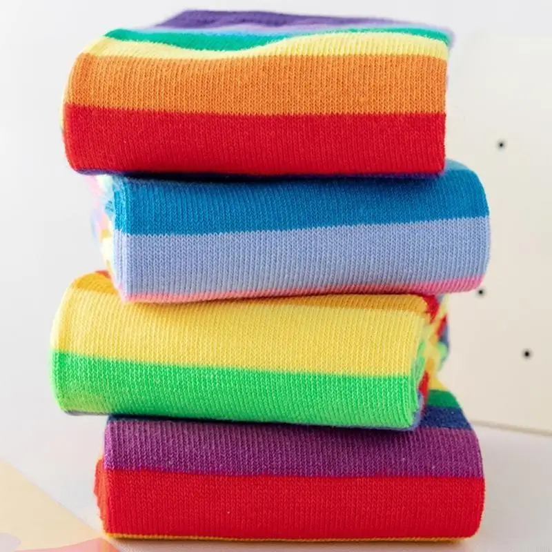 

K9FF Knee High Socks Combed Cotton Multifunction Middle Tube Socks for School Party