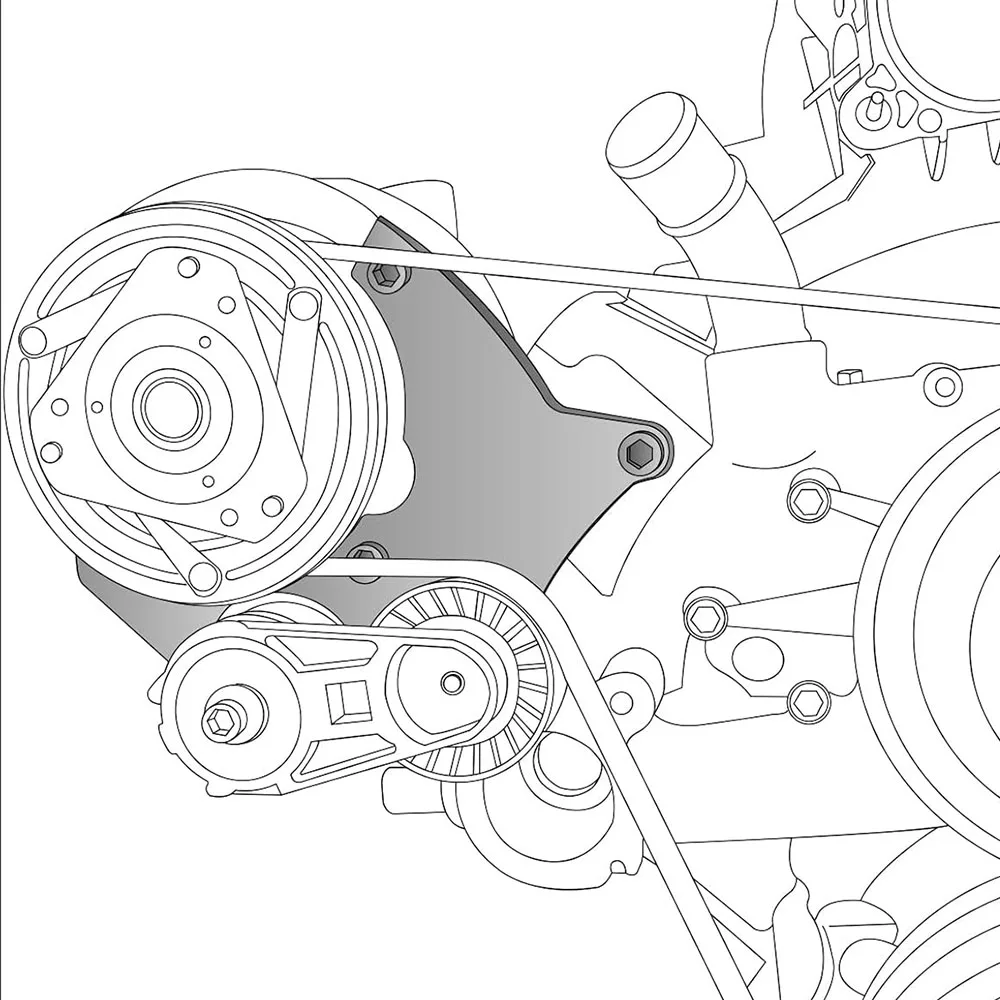 قوس ضاغط مكيف الهواء عالي التركيب لشاحنة دوامة لشيفي لجي إم سي 1999-2013 LQ R4 LS1 LS2 LS3 LS6 LS Swap AC قوس #6