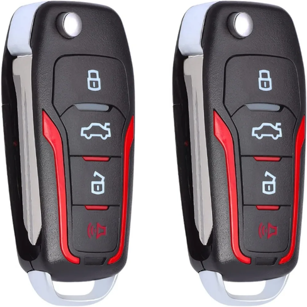 

Universal Keyless Entry Remote Replacement 2 Pack for Mustang Explorer Edge Fusion F150 F250 F350 Mazda Mercury