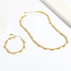 Chunky X Cross Choker Necklace For Women Aesthetic Crosses Gold Color Crystal Chain on Neck Collar Statement Fashion Jewelry