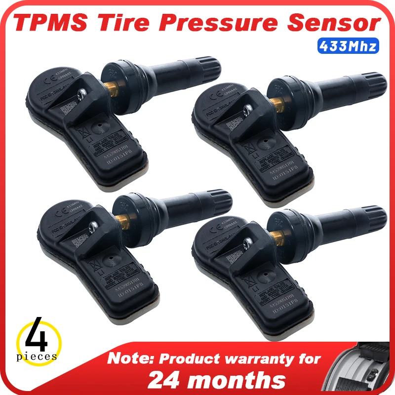 

4PCS Tire Pressure Sensor For Smart Fortwo 2014-2020 Forfour 2005-2020 A4539051701 40700-1628R TPMS 433MHz Dacia Dokker Logan Lo