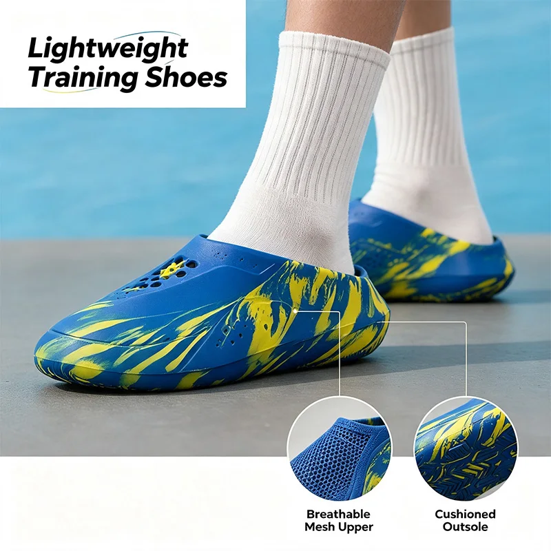 Under Armour Blue Yellow Lightweight Training Shoes Breathable Cushioned Sneakers Non-Slip Athletic Walking Gym Footwear