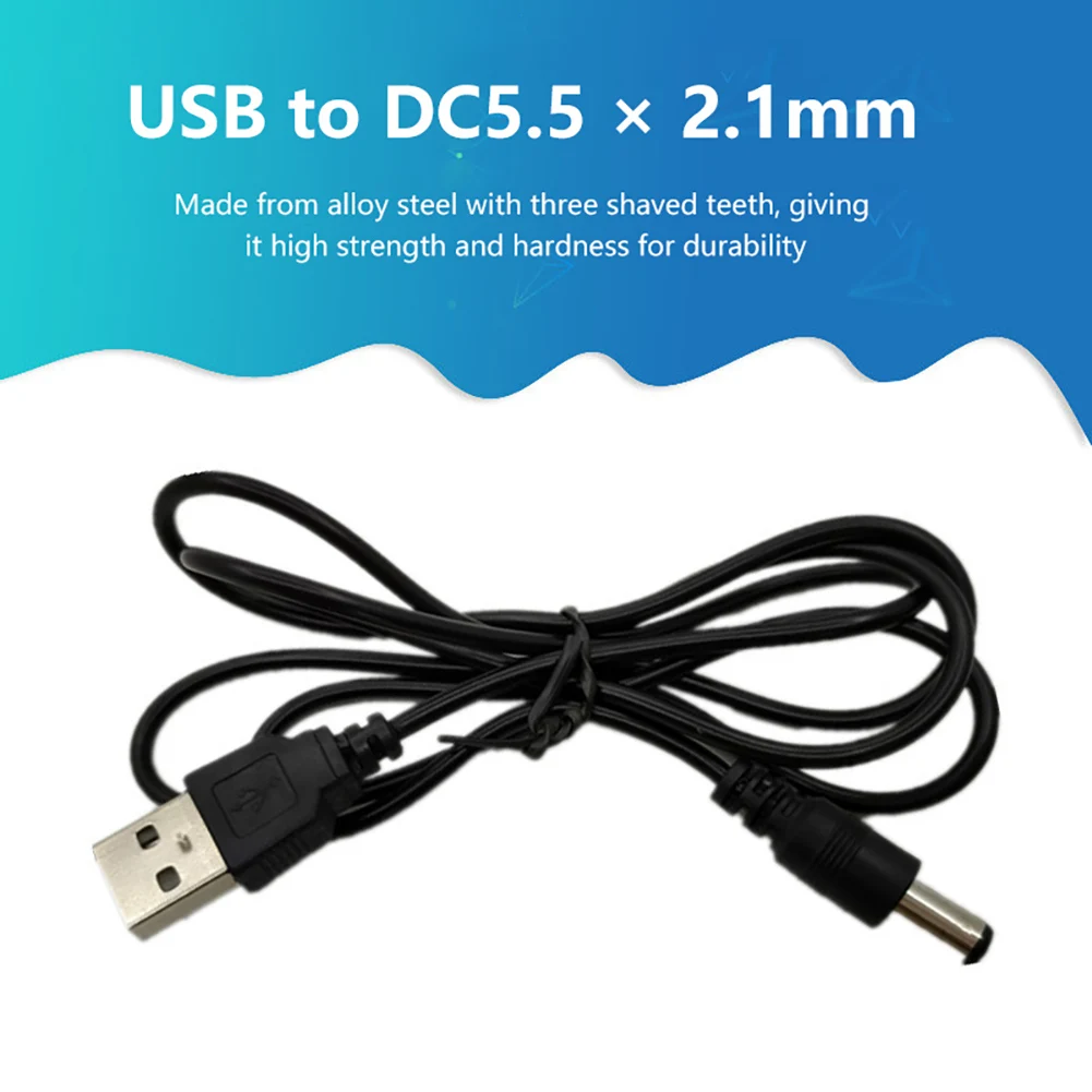 Professional USB To DC5.5x2.1mm Power Adapter Cable Power Charge Cable Electronics for Table Lamp Charging Supplies