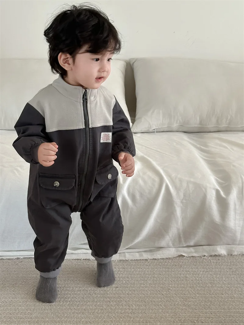 

2024 Autumn New Baby Long Sleeve Casual Romper Newborn Toddler Cotton Jumpsuit For Boys Girl Infant Loose Clothes 0-24M