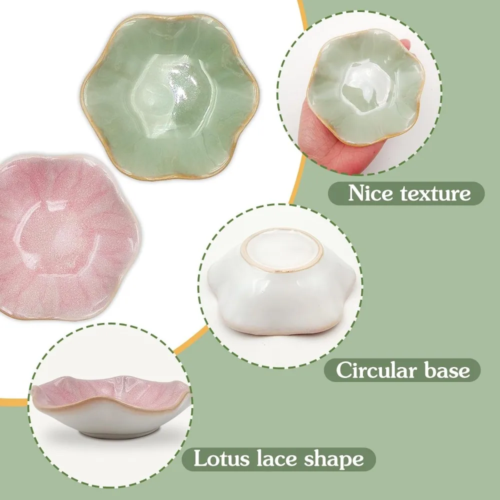 2 قطعة طبق حلقي من السيراميك حامل طبق المجوهرات لوحة صينية حلية صغيرة للأقراط والخواتم والقلائد ومفاتيح وصينية تنظيم السوار f