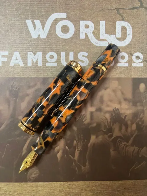 Bock Nib Admok M800 Piston Fountain Pen Acrylic Gold/Silver Blade F/M/EF 0.5mm Nib Ink Pen Business Writing Office Supplies Gift — zdjęcie produktu 6