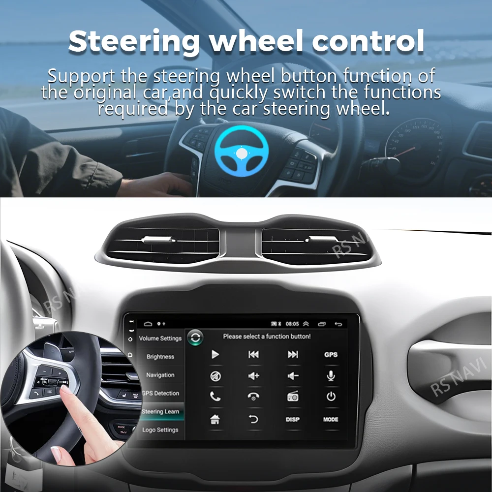 Android 16 For Jeep Renegade 2016 - 2020 2K QLED Android Car Radio Multimedia Video Player GPS AI Voice CarPlay 4G Stereo